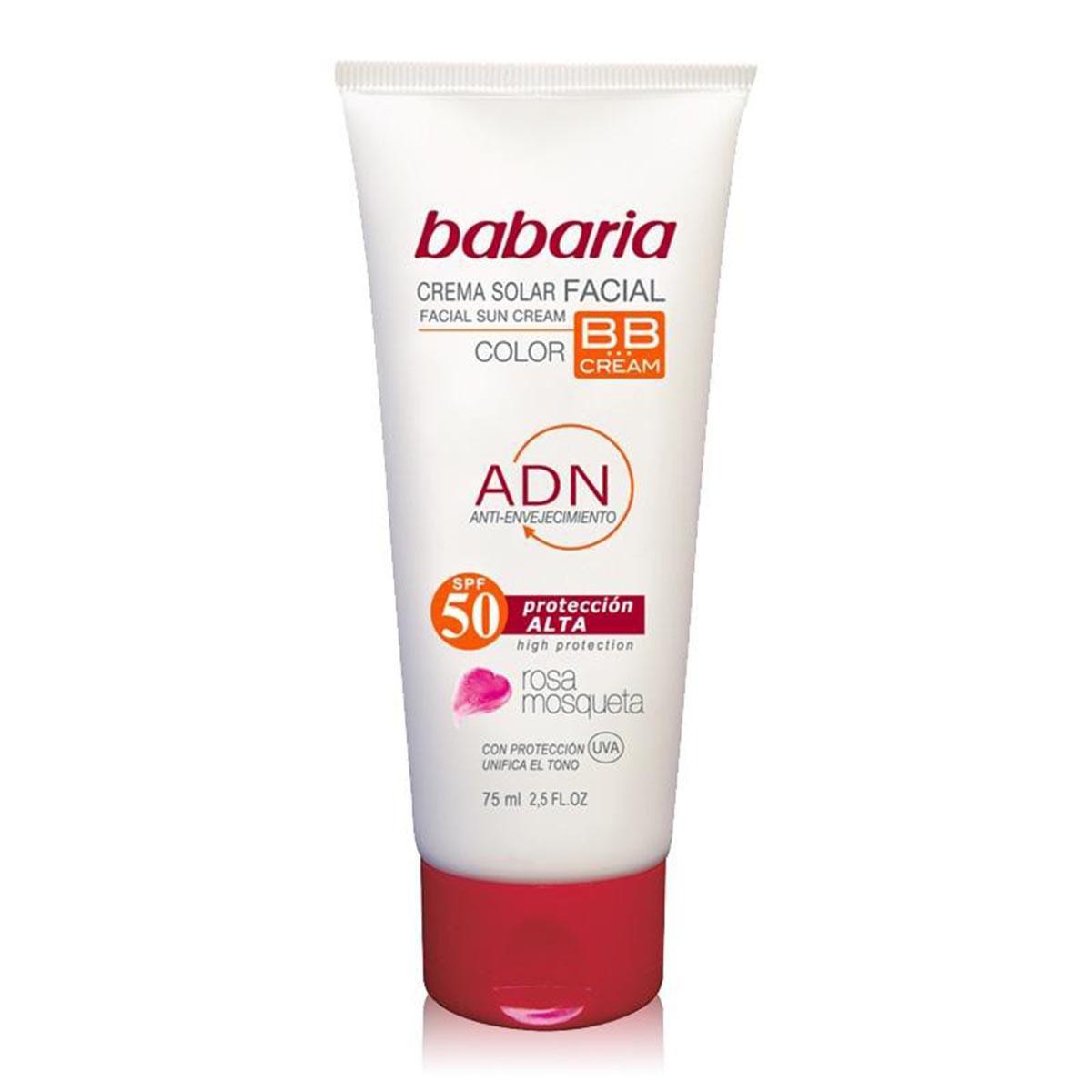 Babaria-fragrances Solar Facial Cream Bb Cream And Anti Aging Spf50 High Protection Rosehip 75ml 