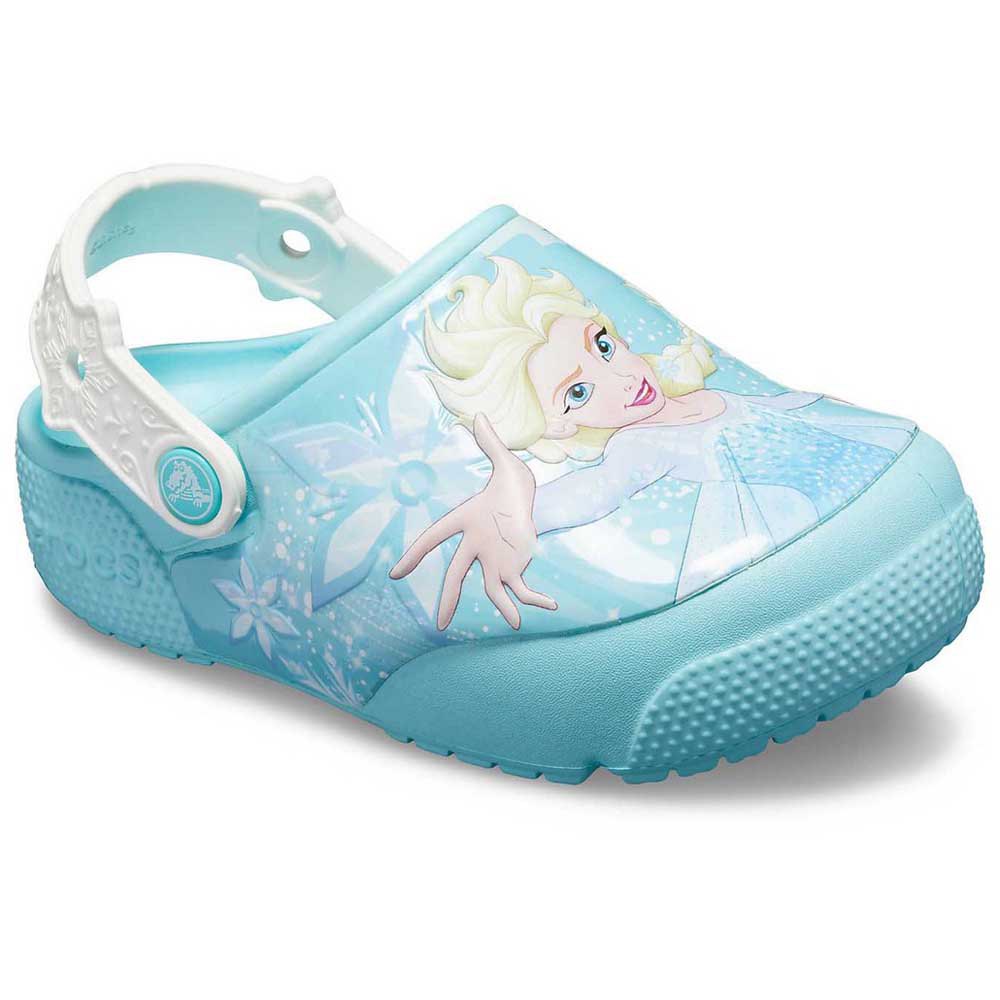 Crocs FL Frozen Elsa Light Clog 青 