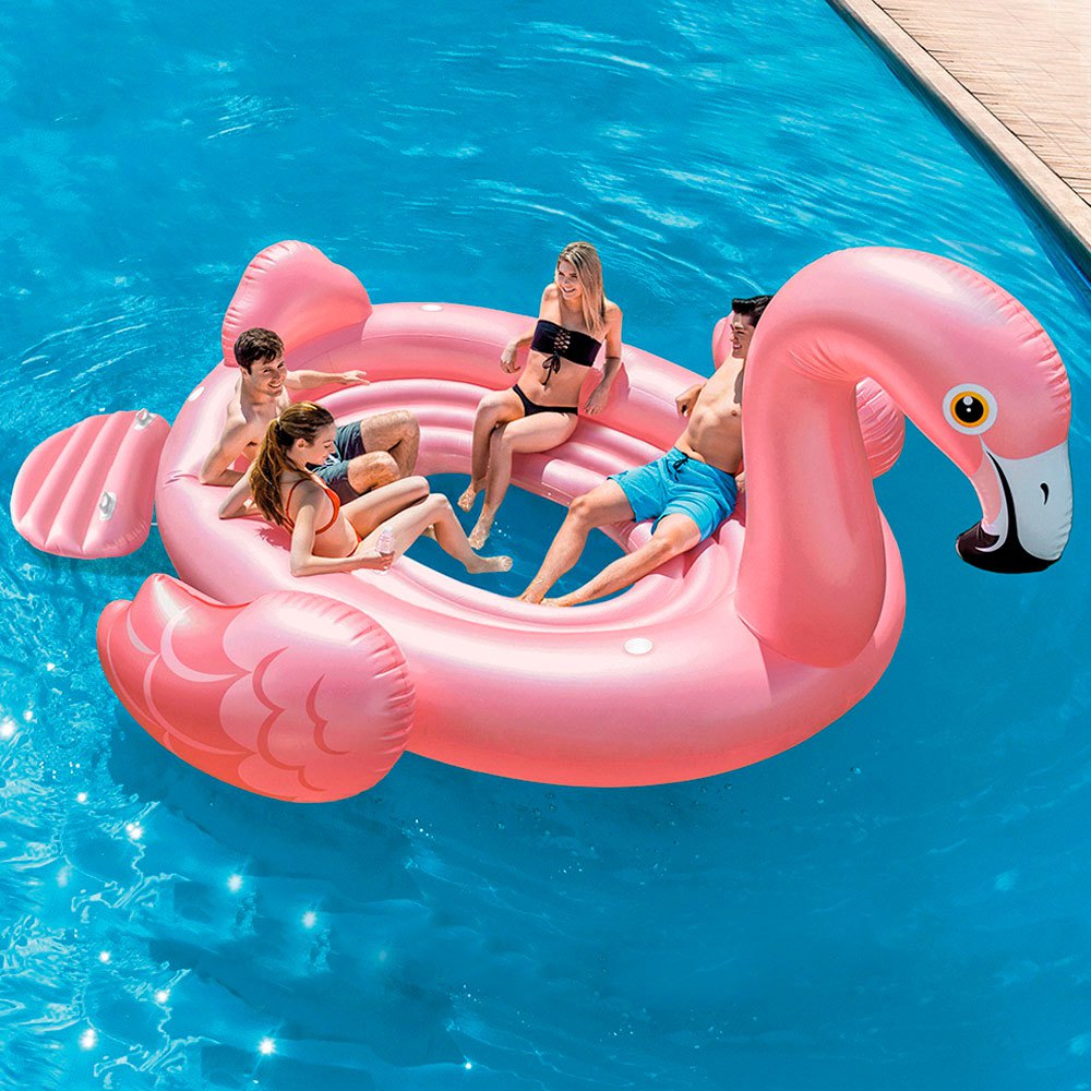 Intex Inflatable Ride on 86 Inch Mega Flamingo Island Pool Float 56288ep for sale online 