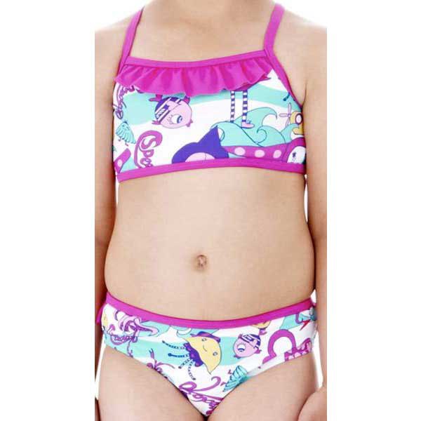 Justice Bikini Reversible Sticker & Stripes 12 14 16 18 20 Two Piece Swimsuit 