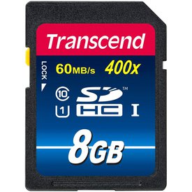 Transcend Carte Mémoire SDHC 8GB Class 10 UHS-I 400x Premium