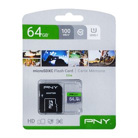 Pny MicroSDXC 64GB Class 10 Mit Adapter-Speicherkarte