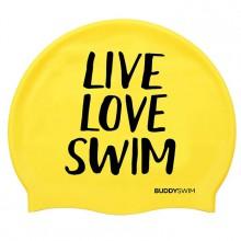 Buddyswim Live Love Swim Silicone Schwimmkappe