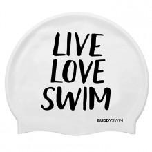 Buddyswim Live Love Swim Silicone Swimming Cap