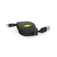 Muvit Cable USB Retráctil USB A Mico USB 2.1A 1 m