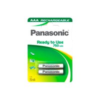 Panasonic Pilas 1x2 NiMH Micro AAA 750mAh Lista Para Usar