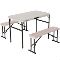 Lifetime Ultra-Resistant Folding Table With 2 Benches Set 106 x 61 x 74 cm UV100
