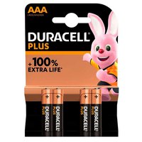 Duracell Pilas Alcalina Plus AAA LR03 4 Unidades