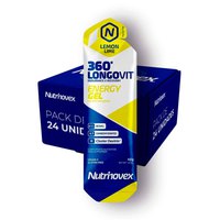 Nutrinovex レモンとライムのエネルギージェルボックス Longovit 360 Energy Gel 40g 24 単位