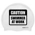 Buddyswim Badmössa Caution Swimmer At Work Silicone