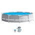 Intex Piscine Prisma Frame Round Collapsible With Filter